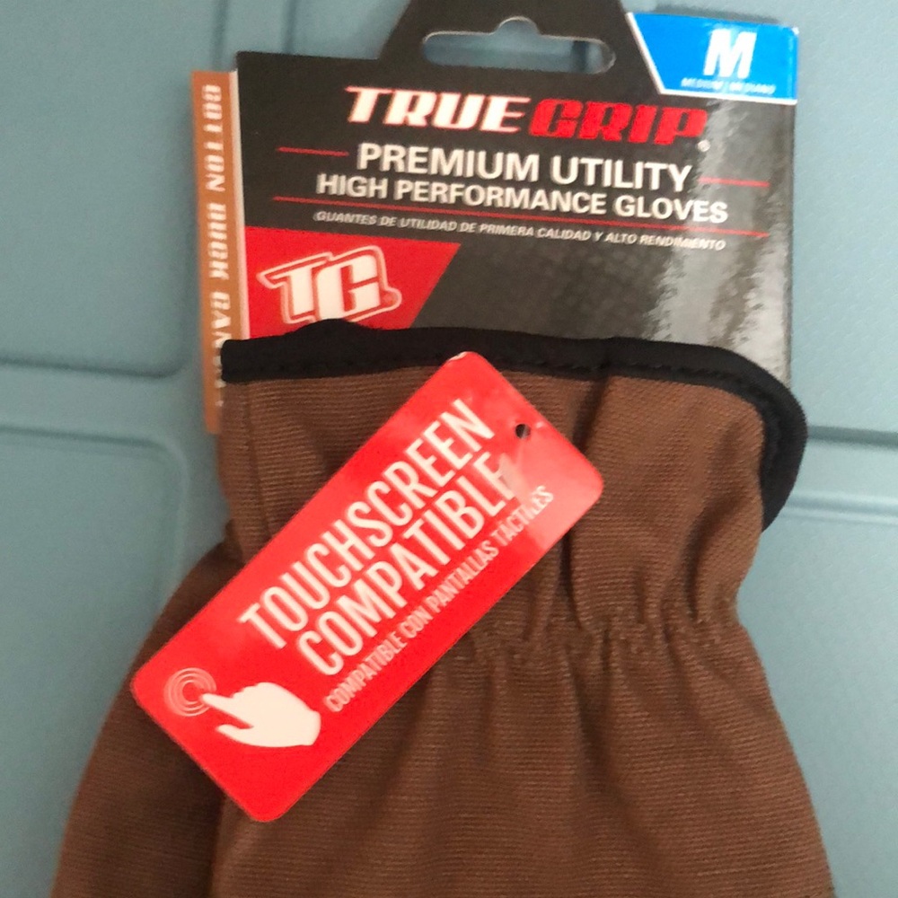 Durable Brown and Black Utility Gloves with Reinforced Grip - Picture 5 of 5